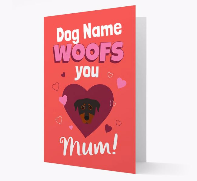 'I Woof You Mum' - Personalized {breedFullName} Card 